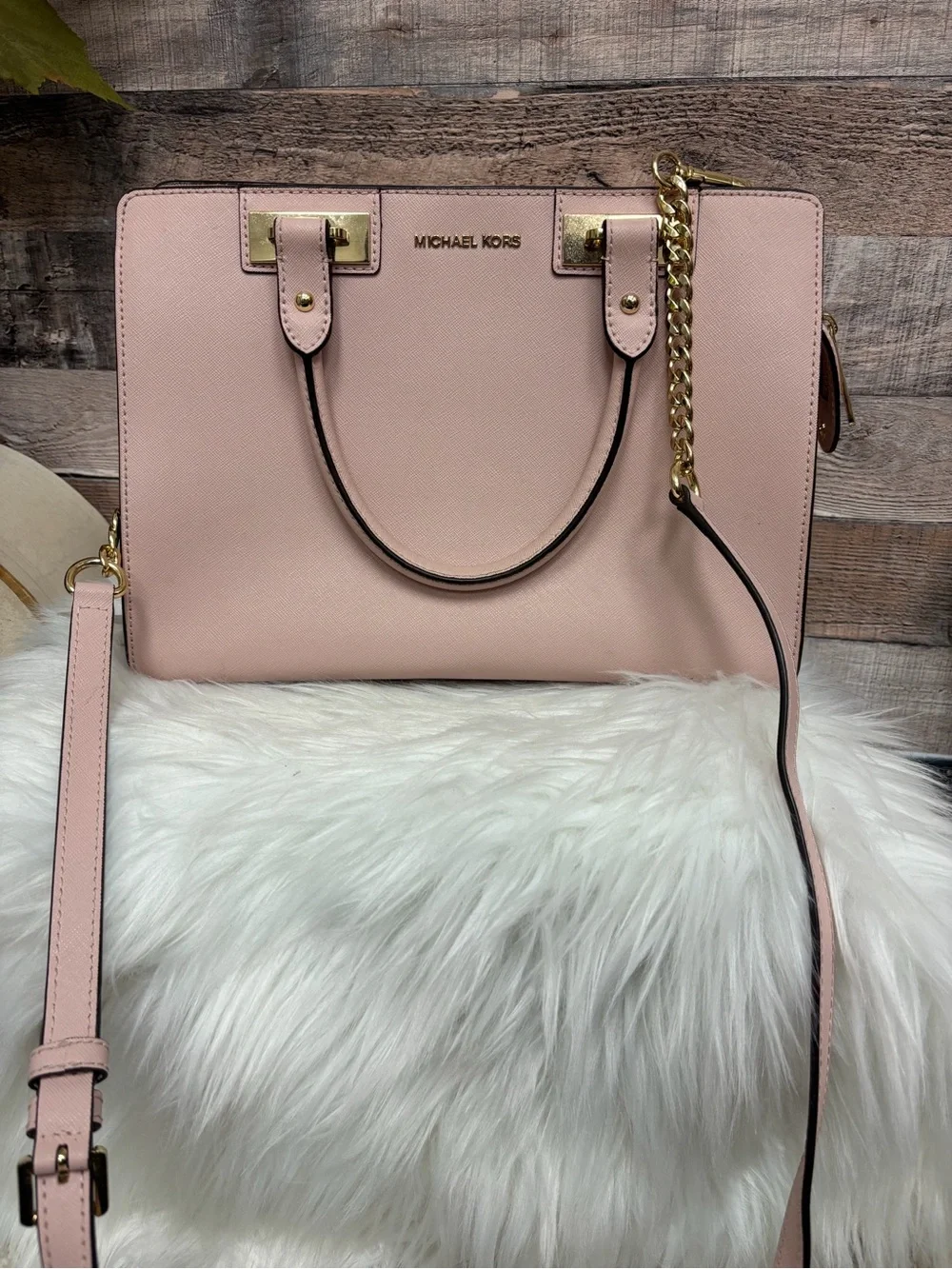 Michael Kors Pink w/ Gold Hardware Versatile Bag